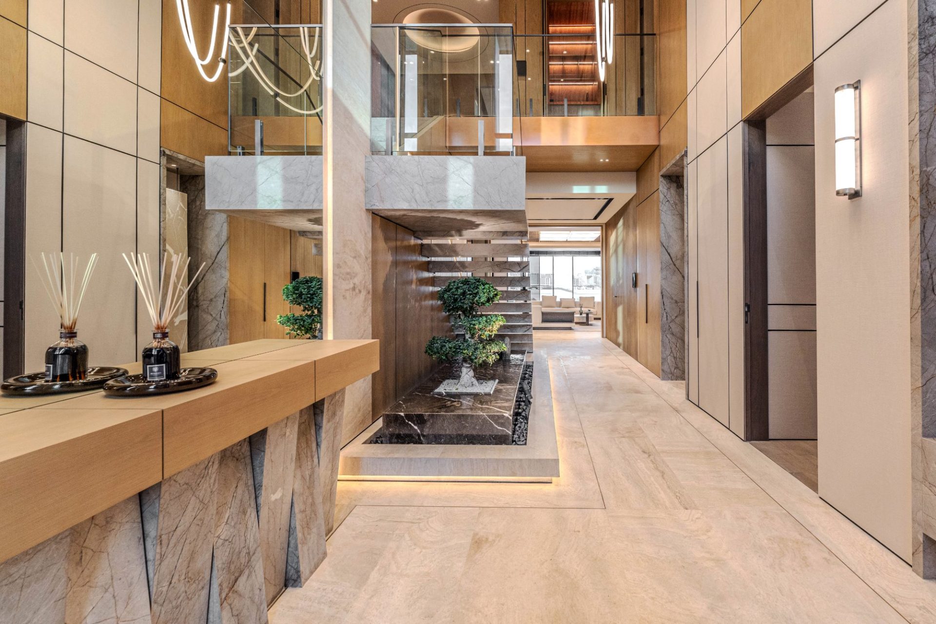 Double-height atrium and entrance gallery