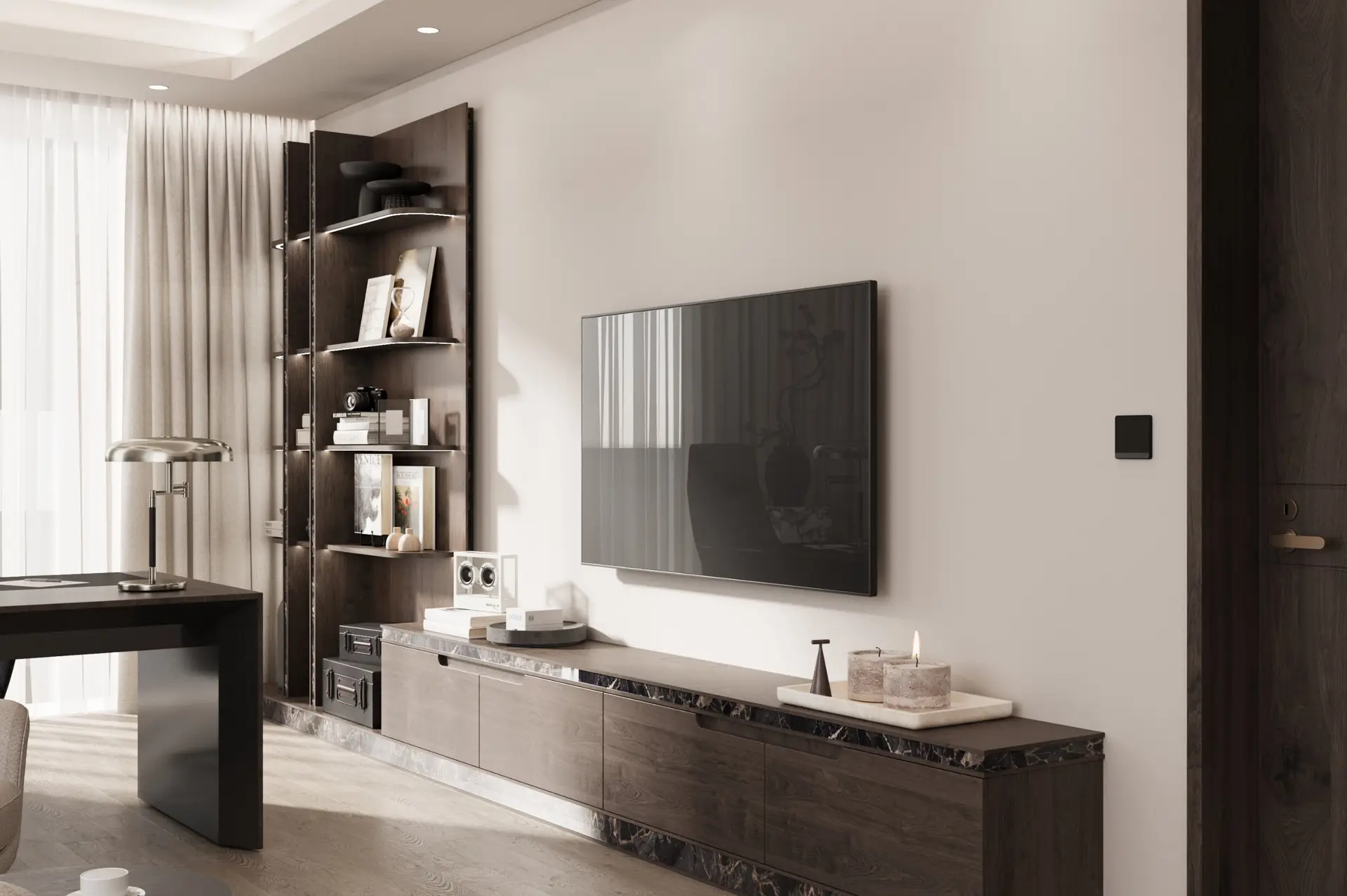 Artistic interior decor elements and bespoke finishes in Villa designed by K4 Fit-Out
