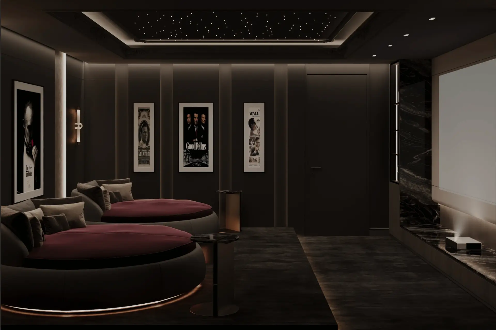 K4 Fitout Dubai’s Leading Renovation Companies , Cluster 20 In house cinema Render