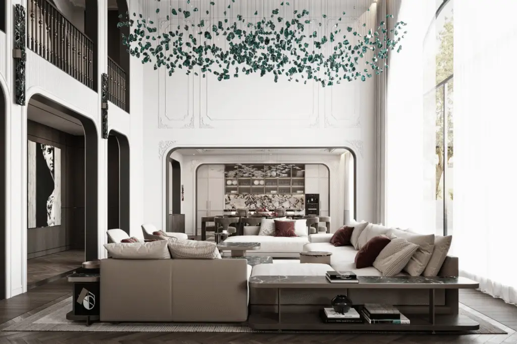 K4 Fitout Dubai’s Leading Renovation Companies , Cluster 20 Living Room Render , Jumeirah Island , Dubai