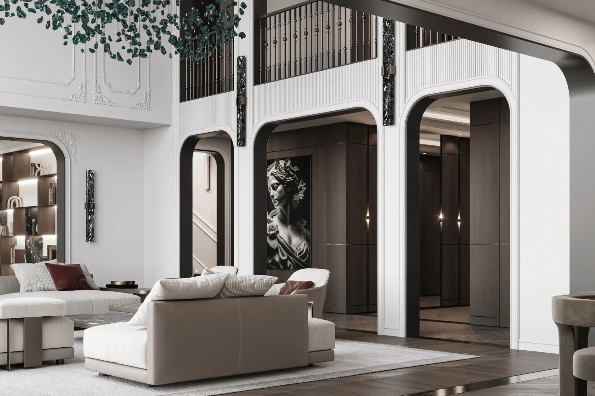 Jumeirah Cluster 20 , in Dubai Living Room Render K4 Fitout