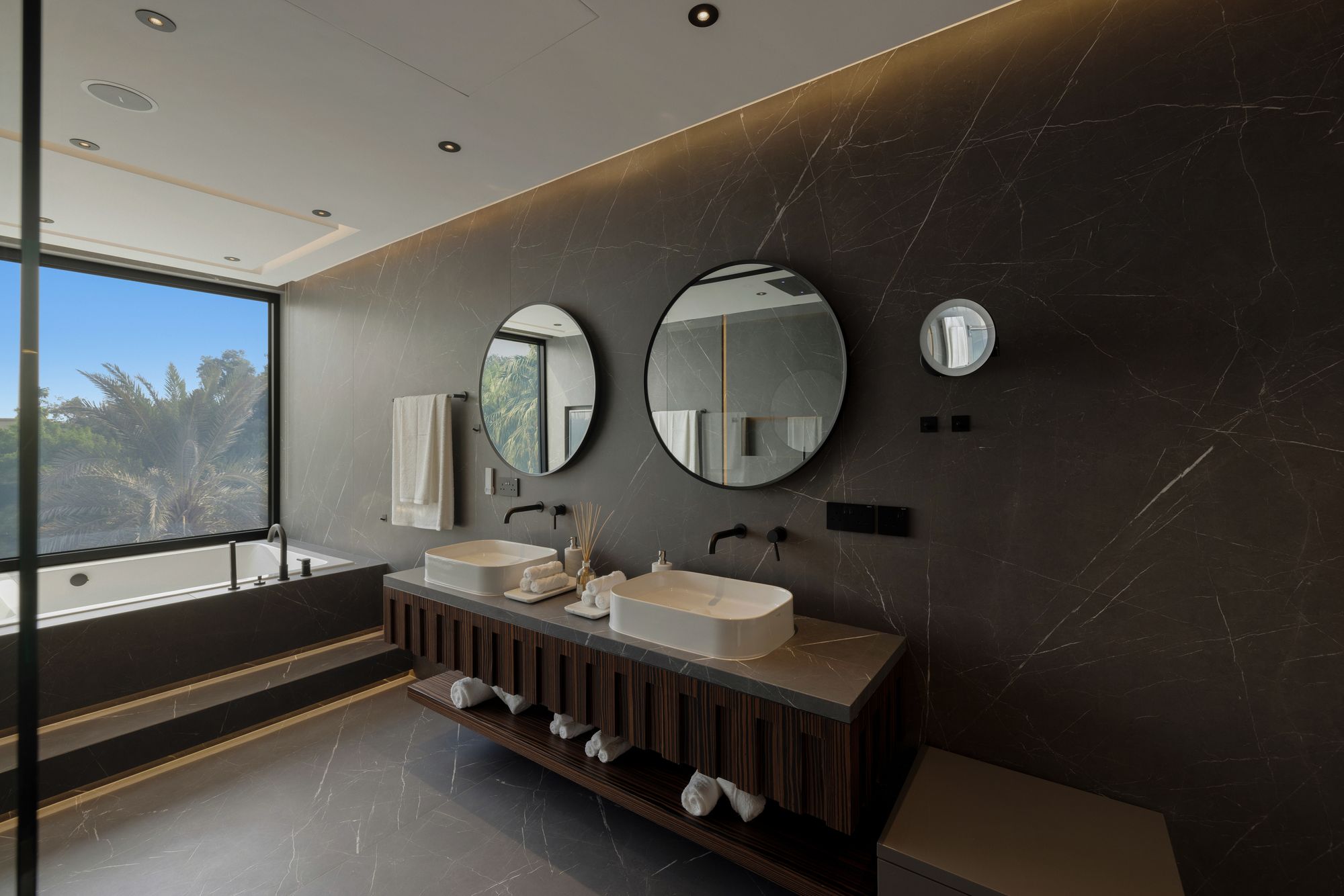 Master bathroom double vanity