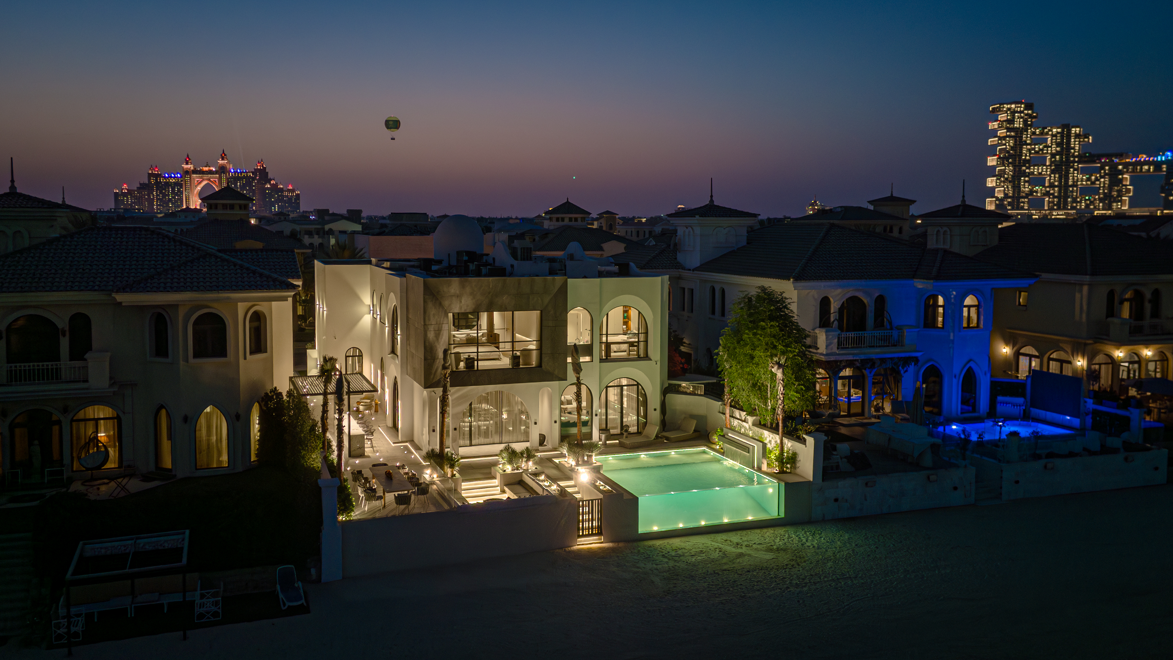 Infinity pool and beach frontage